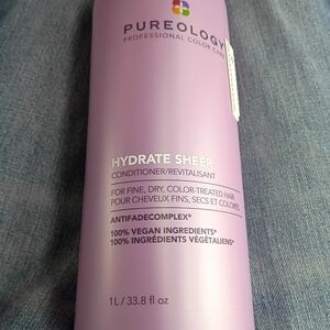 Pureology Hydrate Sheer Conditioner 1 Liter— Light Lavender Pink